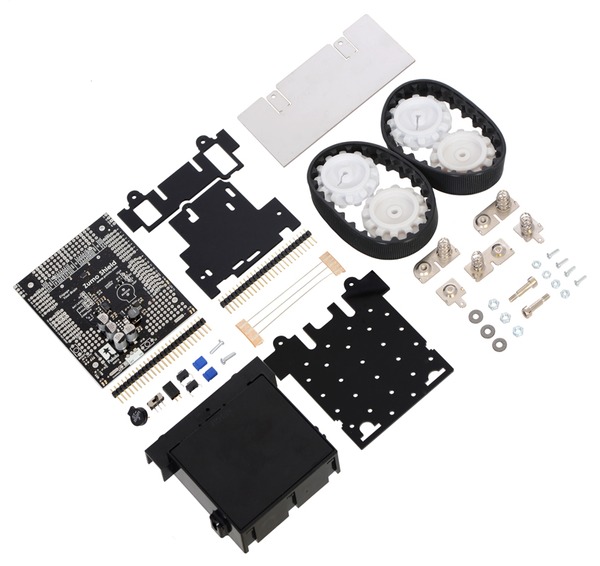 Contents of the Zumo robot kit for Arduino